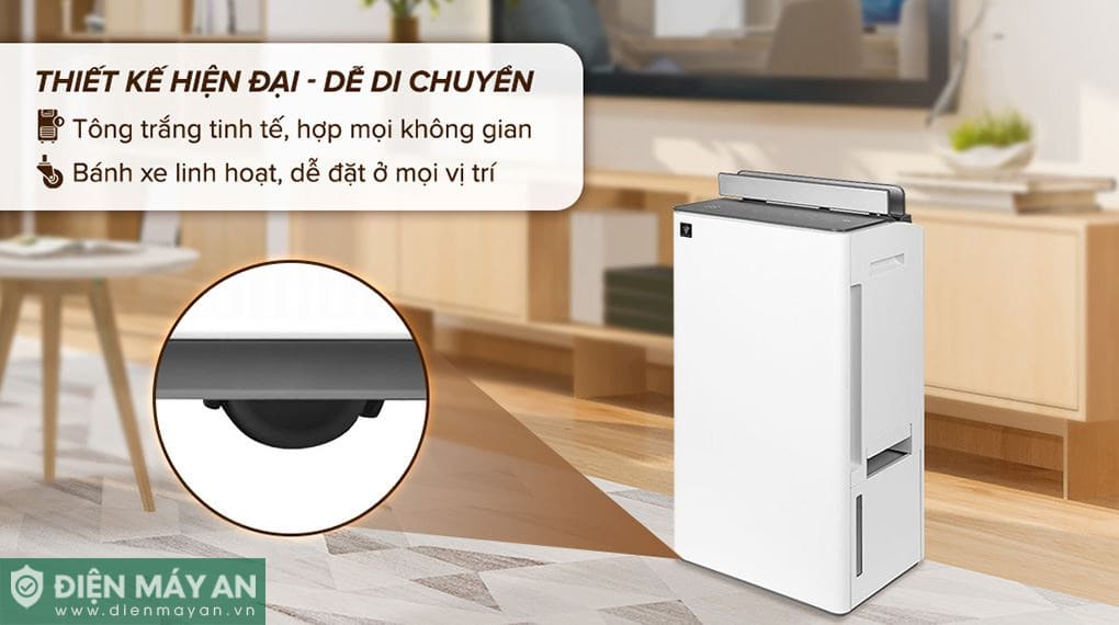 Máy lọc không khí và hút ẩm Sharp DW-T30FV-W
